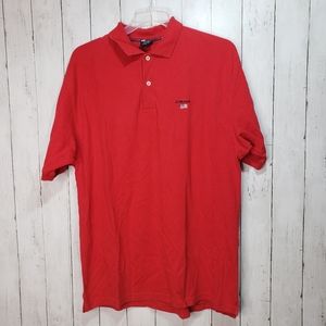 US Polo Assn Men's Red Cotton Polo Shirt Flag Logo Size XL. Excellent Condition-